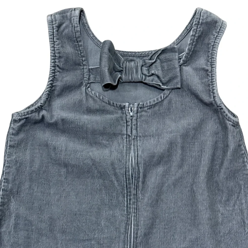 Gymboree Girls gray Corduroy Dress with Bows & Back Bow Detail Size‎ 10